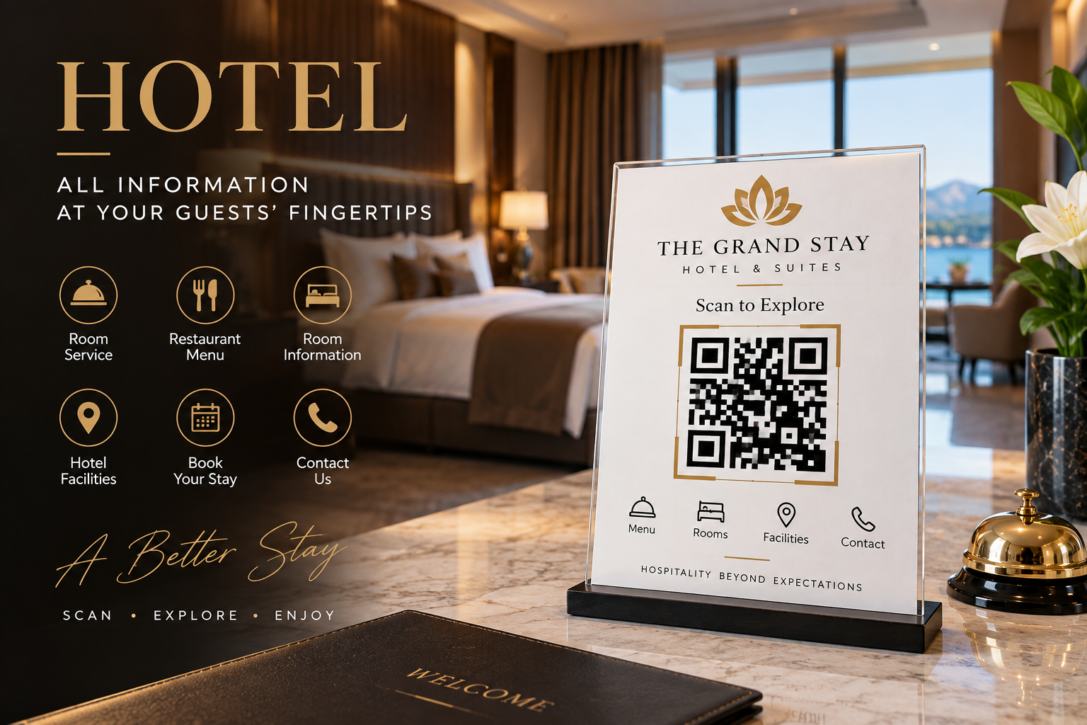 QR code website for hotels