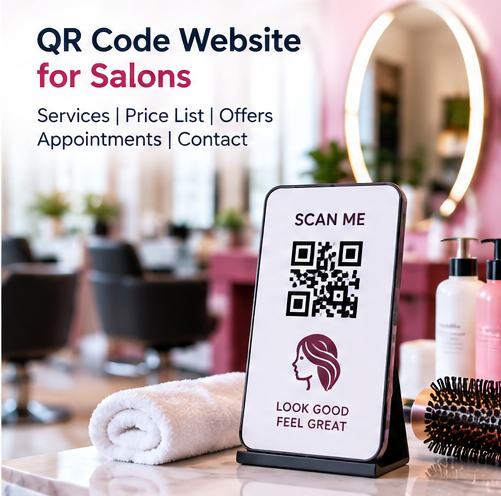 QR code website for salons